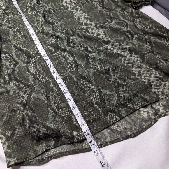 Express Snake Print Long Sleeve Shift Dress - Picture 5 of 7